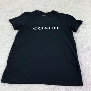 Coach signature Black T-Shirt short sleeve crew neck